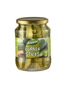 Dennree kisle kumarice sesekljane v stekleni embalaži 670g