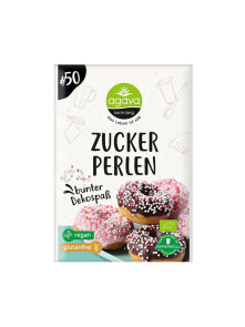 Okraševalne sladkorne kroglice v barvi Brez glutena - Ekološke 70g Agava Karin Lang