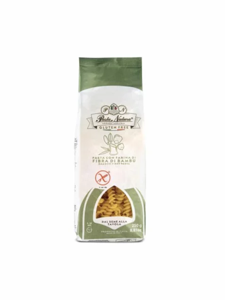 Pasta Natura testenine iz moke bambusovih vlaknin svedri v embalaži 250g