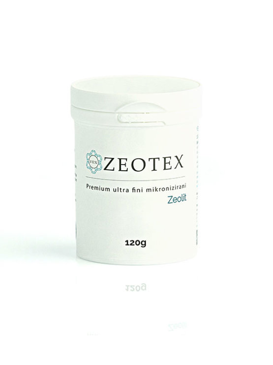 Zeotex 100% naravni zeolit klinoptilolit premium v beli embalaži 120g