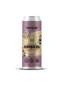 Nutrigold ekološki kombucha napitek gozdni sadež v vijolični pločevinki 330ml