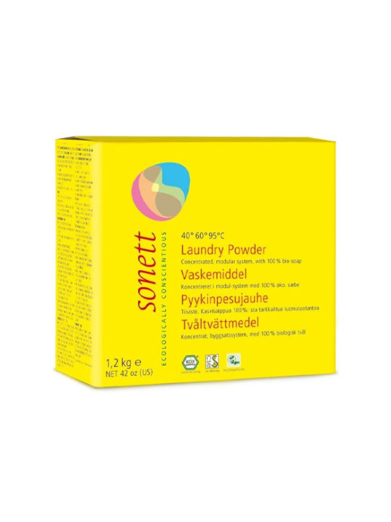 Sonett detergent za pranje perila v biorazgradljivi embalaži 1,2kg