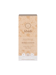 Khadi Rastlinska barva za lase Cassia (Nevtralna) v embalaži vsebuje 100g praha