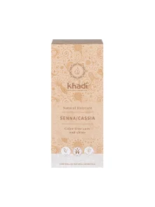 Khadi Rastlinska barva za lase Cassia (Nevtralna) v embalaži vsebuje 100g praha