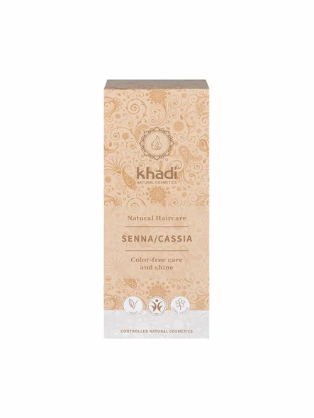 Khadi Rastlinska barva za lase Cassia (Nevtralna) v embalaži vsebuje 100g praha