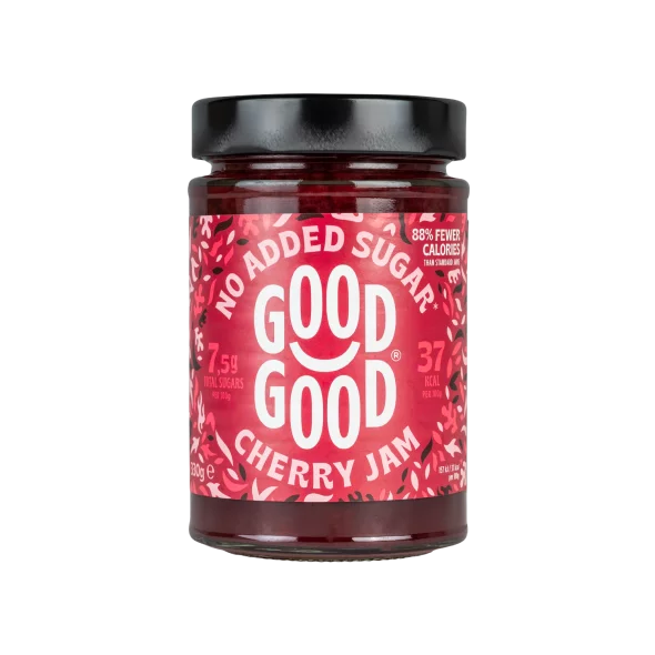 Good good džem iz češnje s stevijo v steklenem kozarcu 330g