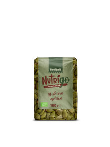 Nutrigold NutriGo bučna semena v majhni prozorni embalaži 100g