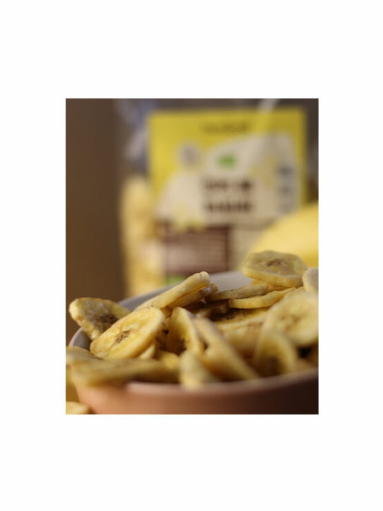 Nutrigold nutrigo čips iz banane iz ekološke pridelave v embalaži 75g