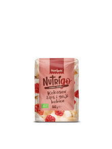 Nutrigold nutrigo kokosov čips & goji jagode ekološke v embalaži 50g