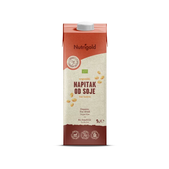 Nutrigold sojin napitek brez sladkorja v  tetrapak embalaži 1000ml