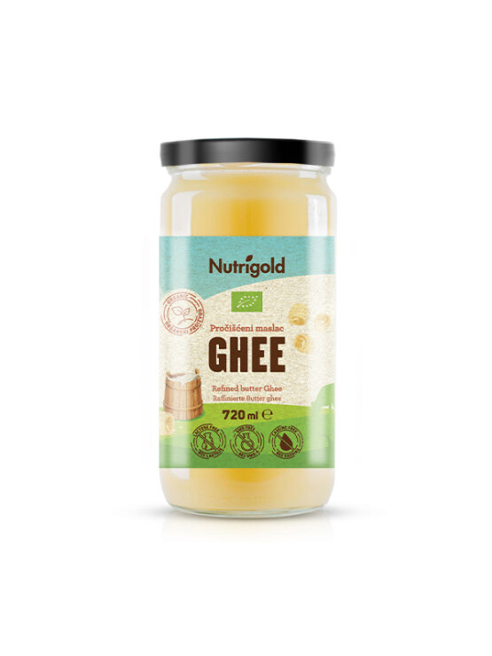 Nutrigold ghee prečiščeno maslo v stekleni embalaži 720ml