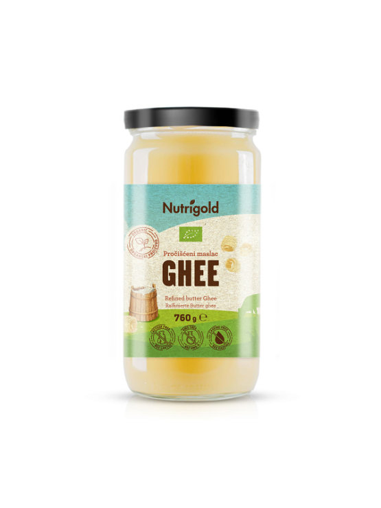 Nutrigold ghee prečiščeno maslo v stekleni embalaži 760ml