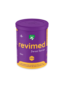 Revimed liofiliziran  eko matični mleček s stevijo in železom v embalaži 250g