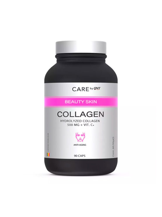QNT kolagen + vitamin C v embalaži vsebuje 90 kapsul