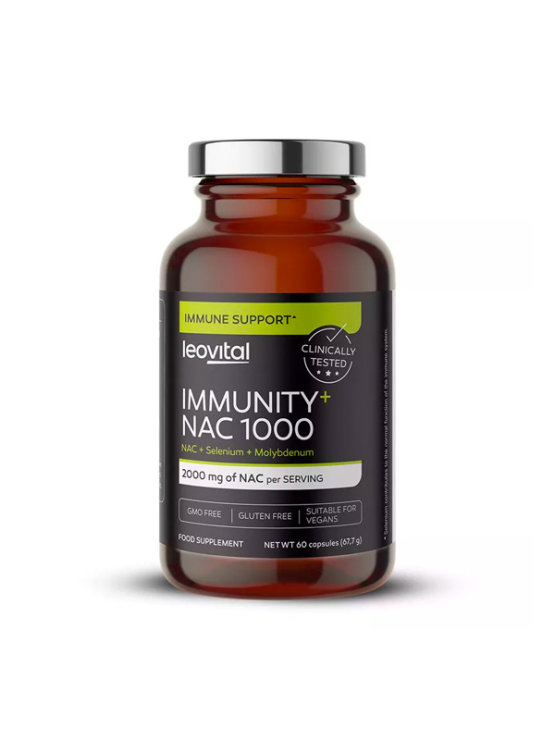 Leovital immunity +NAC 60 kapsul v temni stekleni embalaži