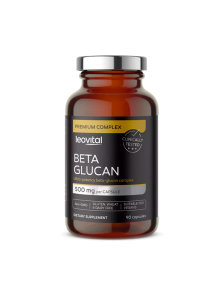 Leovital beta glucan 90 kapsul v temni, stekleni embalaži