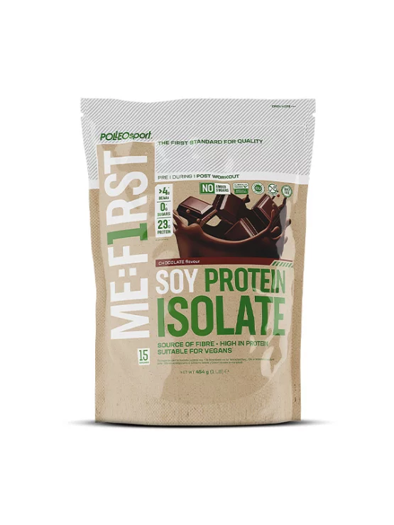 Me:First izolat sojinih beljakovin okus čokolada v embalaži 454g