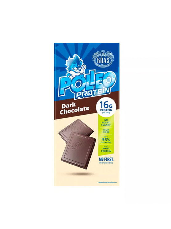 Kraš&Polleo beljakovinska čokolad temna v embalažu 80g