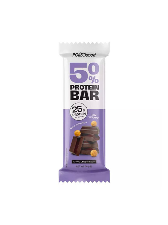 Polleo Sport beljakovinska čokoladica choco crisp v embalaži 50g