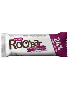Roobar beljakovinska ploščica češnja in čokoladne kapljice brez glutena v embalaži  40g