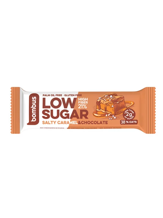 Bombus ploščica low sugar kamarela in čokolada v embalaži 40g