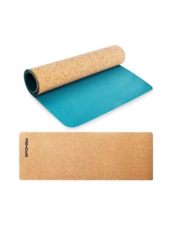 Spokey podloga za jogo iz plute  turkizne barve