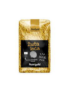 Nutrigold ekološka rumena leča v prozorni embalaži 500g