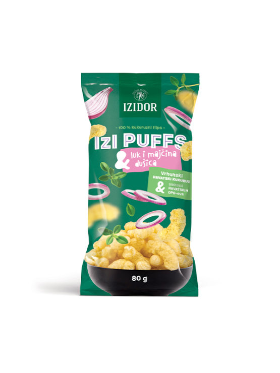 Izidor flips izi puffs čebula & timijan v embalaži 80g