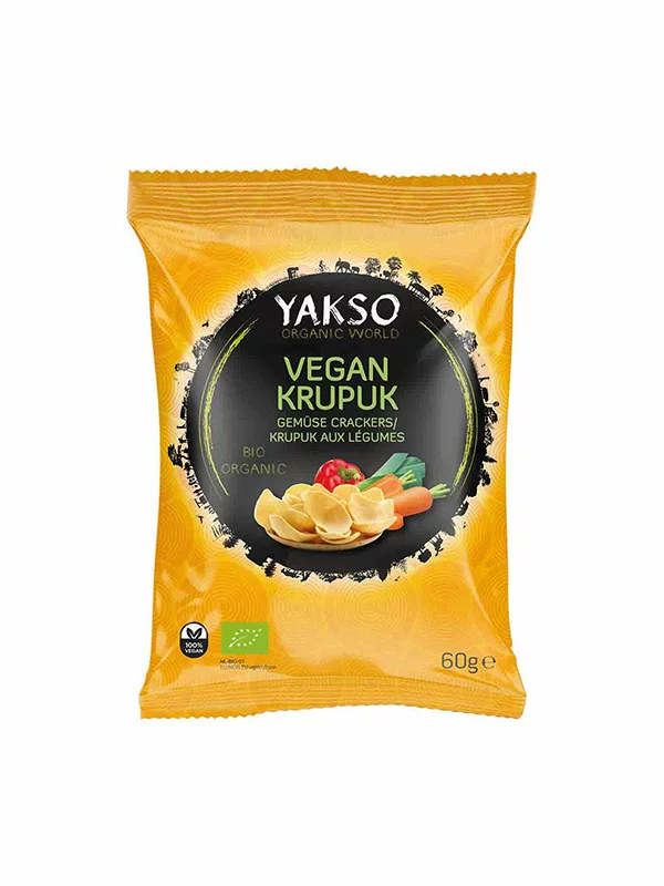 Yakso krupuk čips veganski ekološki  v embalaži 60g