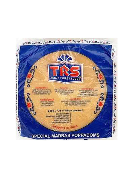 TRS papads madras tortilja v prozorni ebalaži vsebuje 10 tortilj