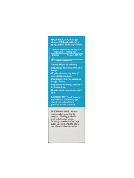 Vitamin D3 v spreju - 30 ml Green lab