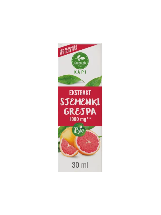 Greenlab ekstrakt grenivkinih semen 1000 mg v embalaži 30 ml