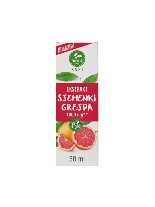 Greenlab ekstrakt grenivkinih semen 1000 mg v embalaži 30 ml
