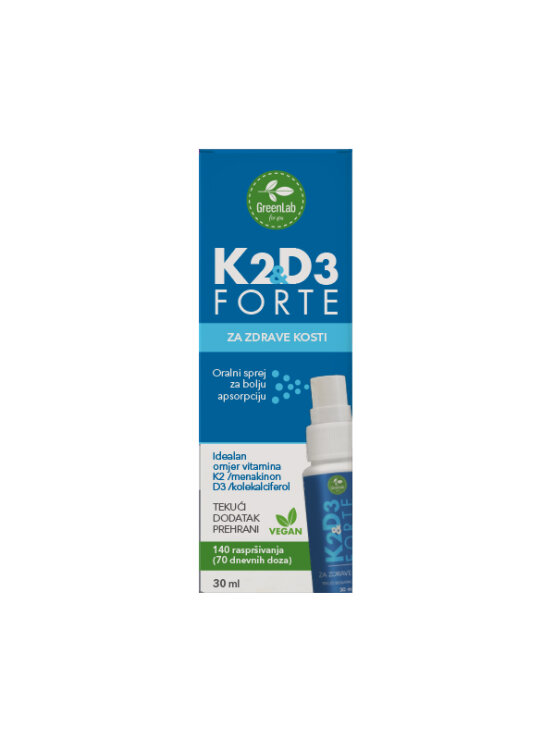 Green lab K2D3 forte v spreju v embalaži 30 ml