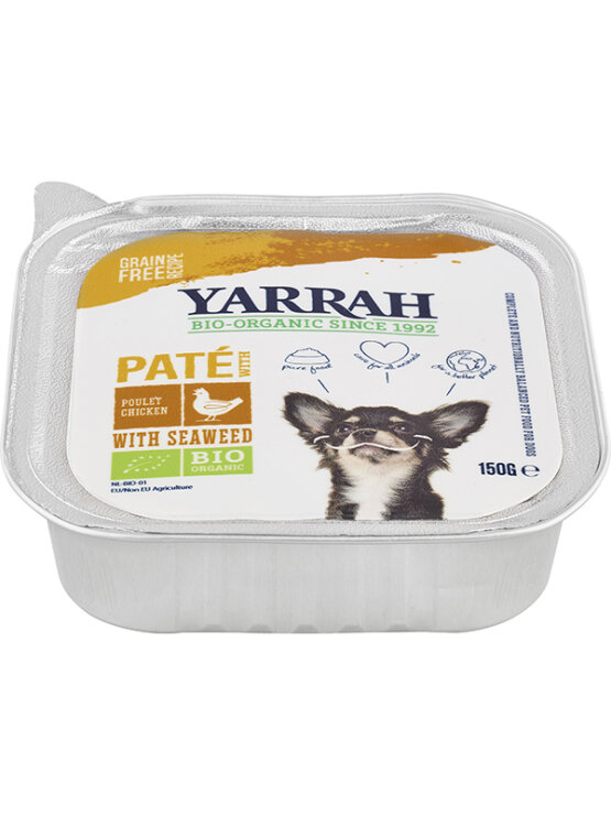 Yarrah Popolna hrana za odrasle pse Morske alge pate Brez žita - ekološka v embalaži 150g