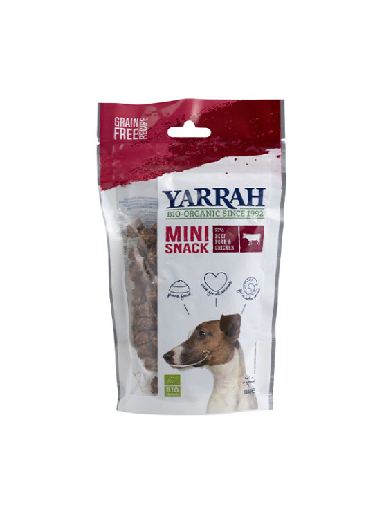 Yarrah dopolnilna hrana za pse mini priboljški za pse ekološki v embalaži  100g