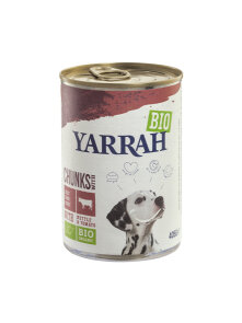 Yarrah Popolna hrana za odrasle pse Kopriva & Paradižnik koščki  ekološka v embalaži  405g