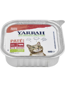 Yarrah Popolna hrana za odrasle mačke Cikorija pate Brez žita - ekološka v embalaži 100g