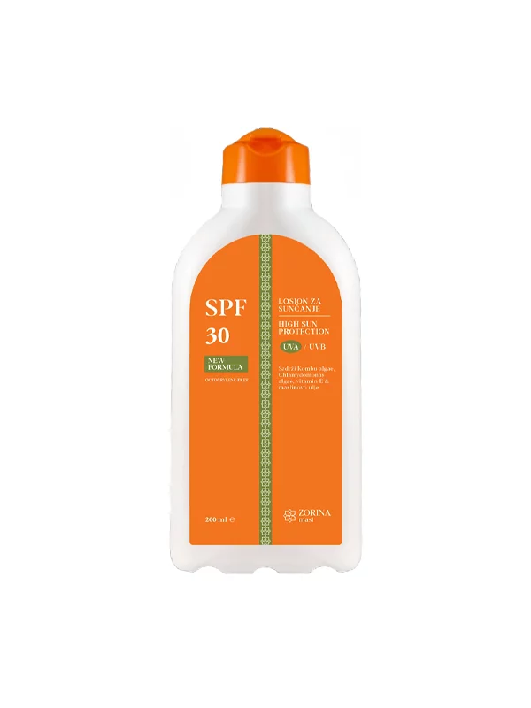 Zorina mast losjon za sončenje SPF 30 v embalaži 200ml