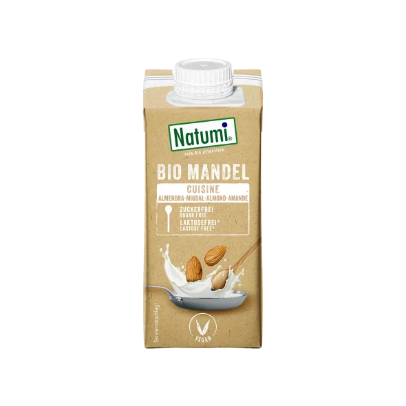Natumi mandljeva smetana ekološka v embalaži 200ml