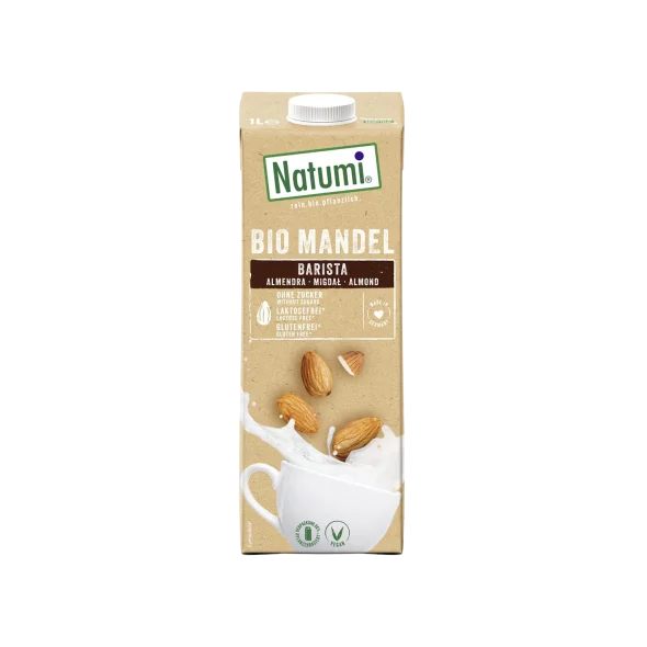 Natumi ekološki Barista mandljev napitek Brez sladkorja v tetrapaku, 1 liter.
