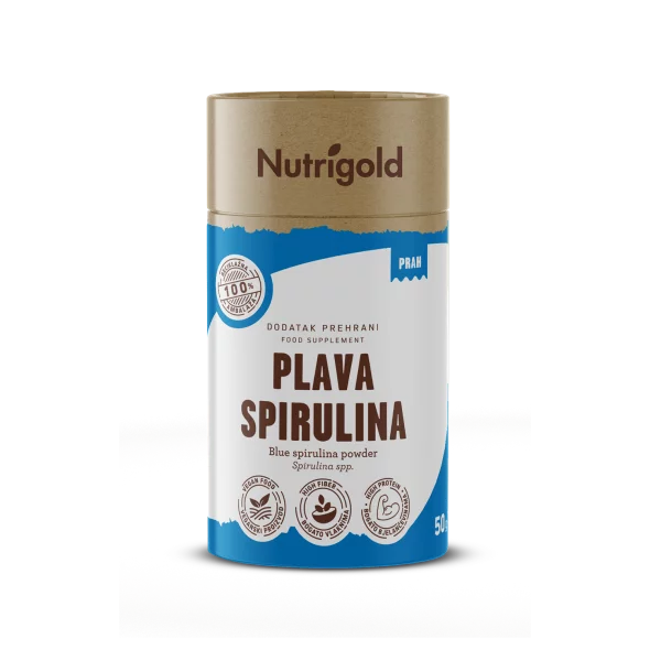 Modra spirulina v prahu - 50g Nutrigold