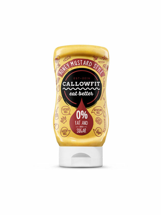 Callowfit honey mustard omaka brez glutena in dodanega sladkojra v embalaži 300ml