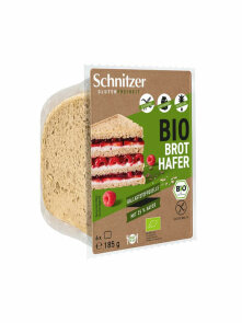 Schnitzer ovseni kruh brez glutena ekološki v embalaži 185g