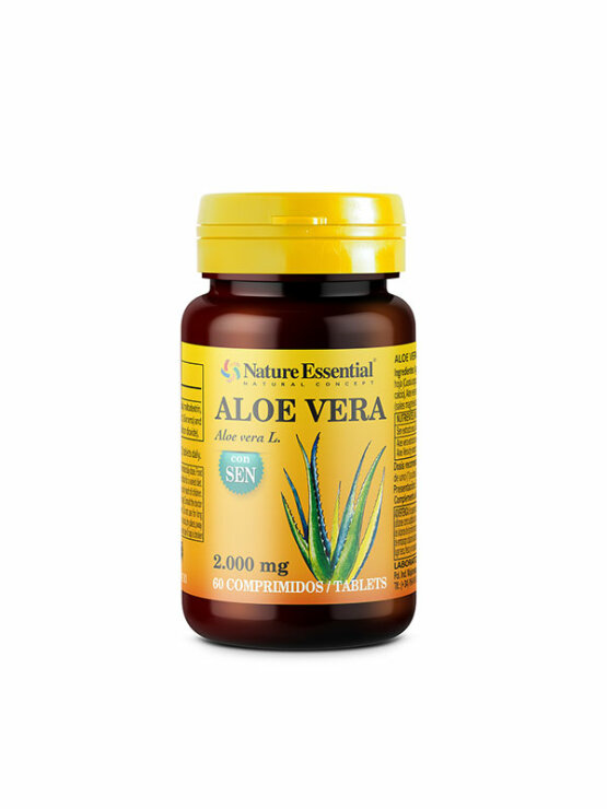 Nature essential aloe vera 2000mg & Senna v embalaži vsbeuje 60 kapsul