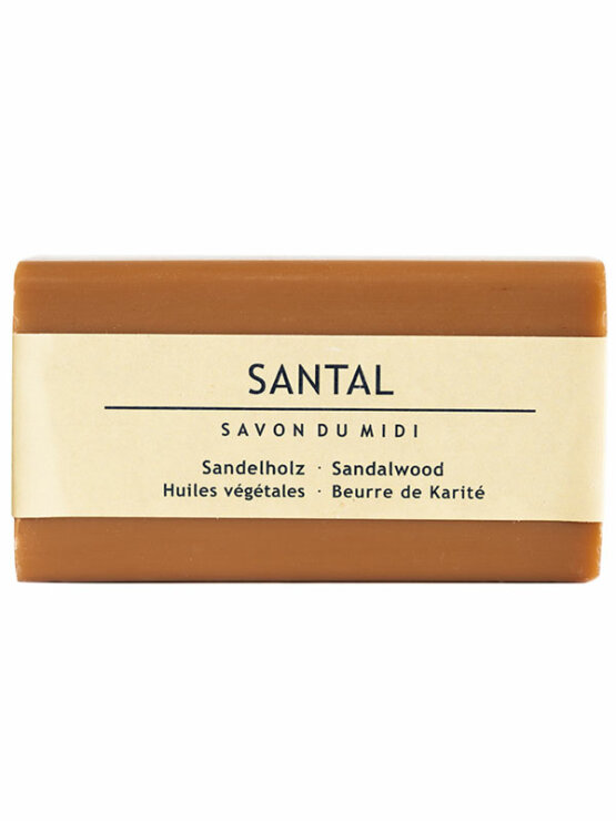 Savon du Midi trdo milo sandalovina & karitejevo maslo v embalaži 100g