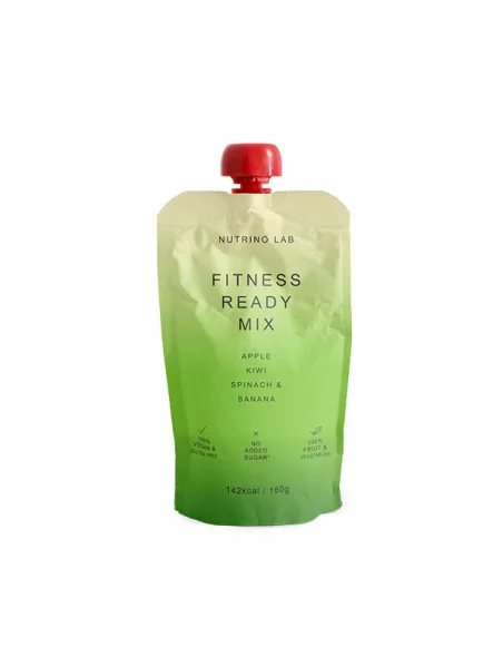 Nutrino Lab fitness snack jabolko, kivi, špinača in banana v embalaži 200g