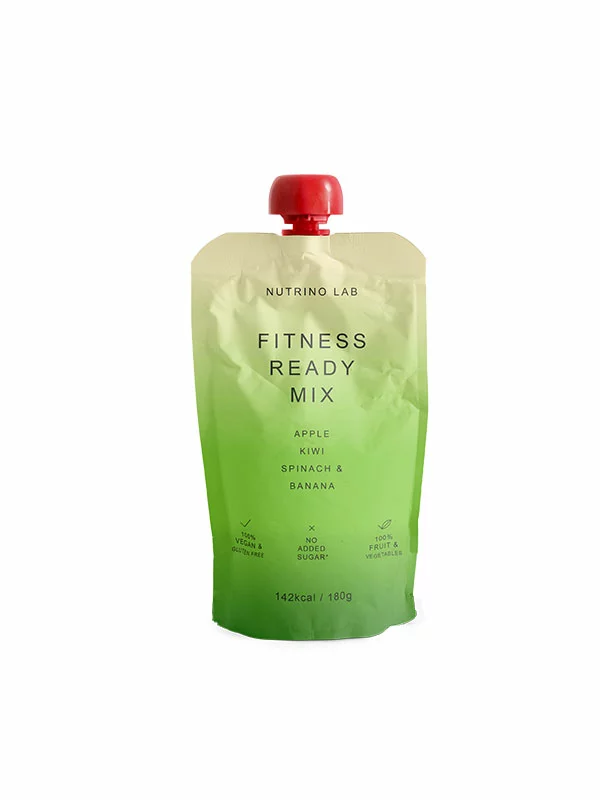 Nutrino Lab fitness snack jabolko, kivi, špinača in banana v embalaži 200g