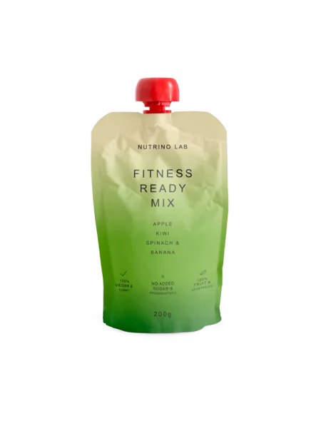 Nutrino Lab fitness snack jabolko, kivi, špinača in banana v embalaži 200g