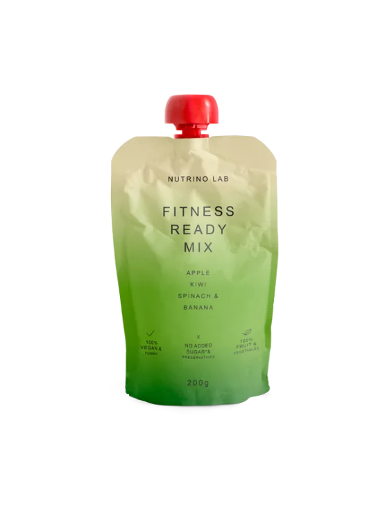 Nutrino Lab fitness snack jabolko, kivi, špinača in banana v embalaži 200g